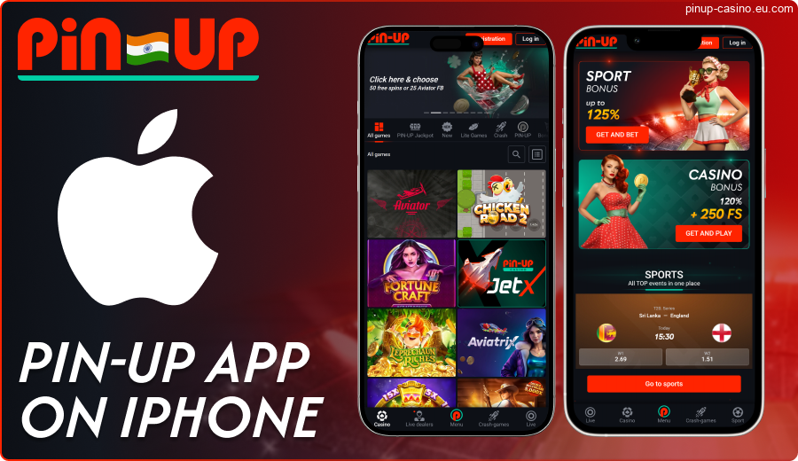 Download the Pin-Up India app on iOS